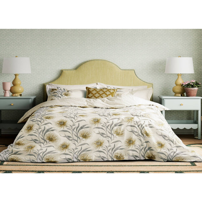 Sanderson "Catherinae" Duvet Cover Set in Hay (Gold)
