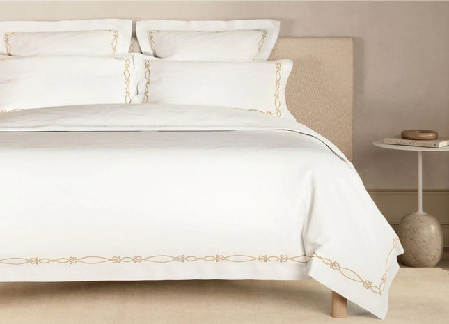 Sheridan "Palais Trellis" 1200 Thread Count Bed Linen in Snow/Almond