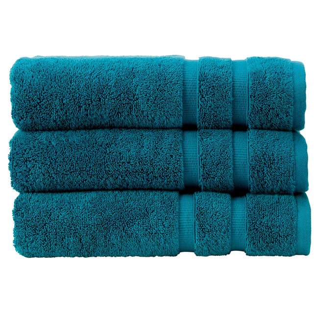 Christy "Signum" Combed Cotton Bath Towels Collection in Vivid Teal