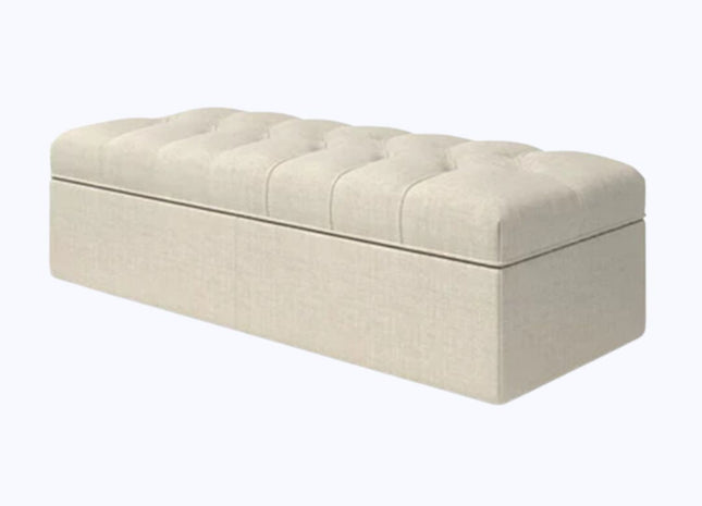 مقعد تخزين عثماني "سوهو" من مجموعة Linen Obsession