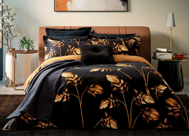 Ted Baker "Gilded Floral" Duvet Cover Set in Black