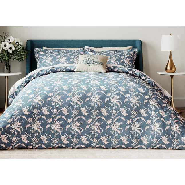 V & A "Daffodil" Duvet Cover Set in Blue