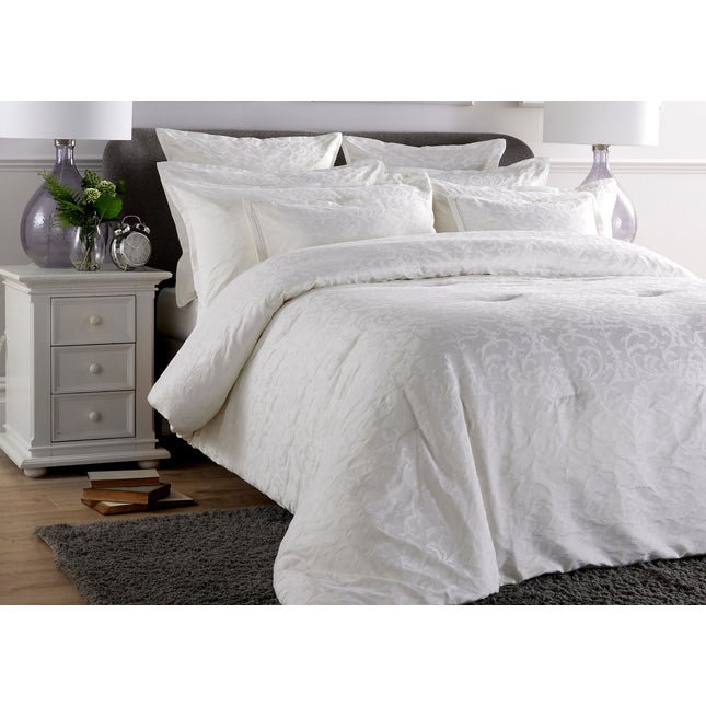 Christy "Venice" Jacquard Comforter Sets in White