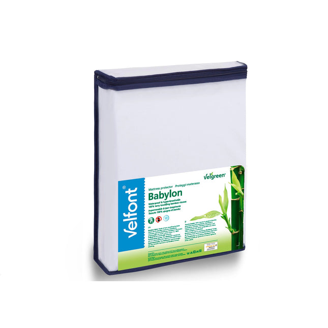 Velfont "Babylon" Bamboo Mattress Protector in White