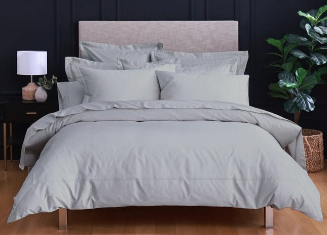 Linen Obsession "LO Opulent Embroidery" 500TC Egyptian Cotton Sateen in Silver