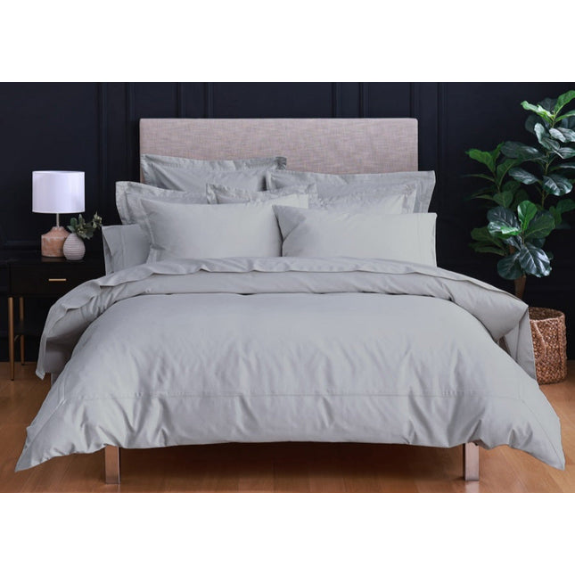 Linen Obsession "LO Opulent Embroidery" 500TC Egyptian Cotton Sateen in Silver