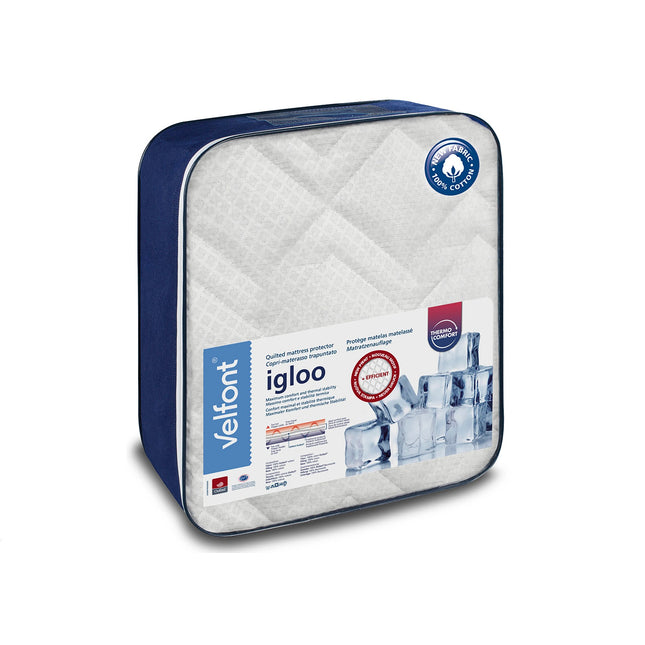 Velfont "Igloo" Thermo-regulating Quilted Mattress Protector