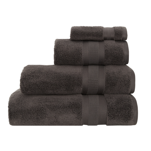 Jasper Conran "Zero Twist Cotton" Bath Towels in Charcoal