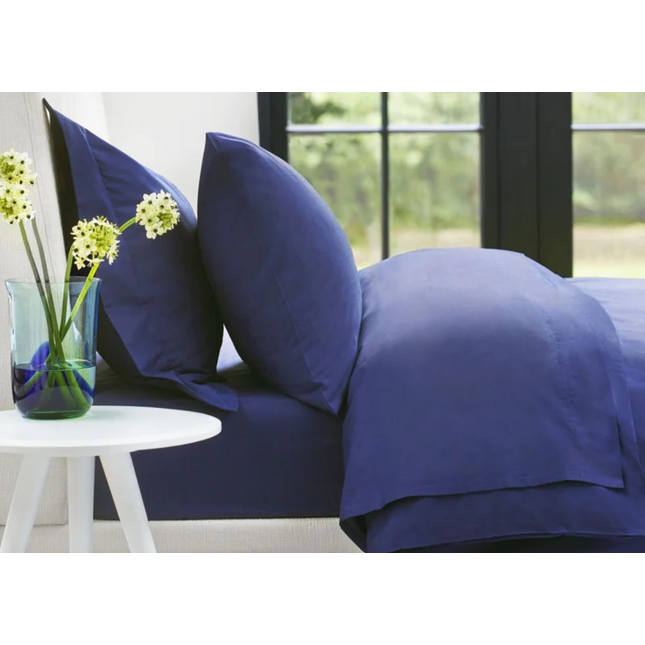 غطاء لحاف "جاسبر كونران" العضوي "300 خيط" باللون الأزرق الملكي