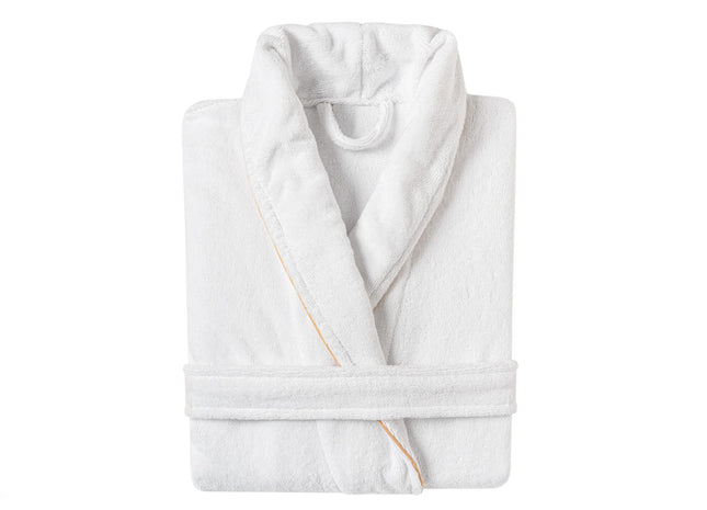 Graccioza "Continental" Bathrobe in White/Gold