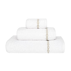 Graccioza "Arcadia" Bath Towels Collection in White/Fog