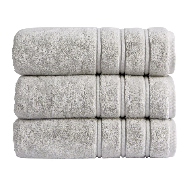 Christy "Antalya" Bath Towels Collection in Lunar (Light Silver)
