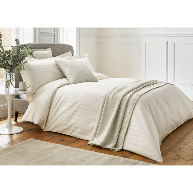 Bedeck of Belfast "Adan" - 1000TC Egyptian Cotton" Stripe in Chalk (Cream)