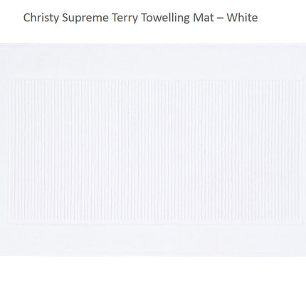 Christy "Supreme" Bath Towels & Mat Collection in White