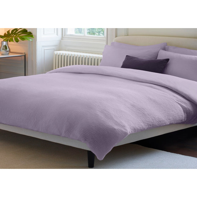 Jasper Conran "Double Weave" Duvet Cover Set in Lavender Grey