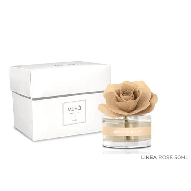Muha "Vaniglia & Ambra Pura" Rose Diffuser (50ml)