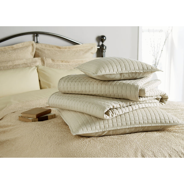 Christy "Metropolitan" Pillow Shams in Pale Stone 50x75cm