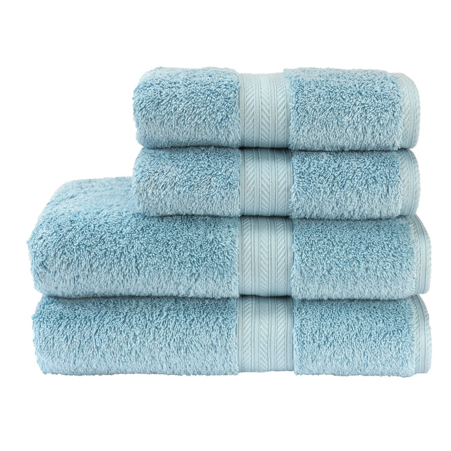 Christy "Renaissance" Egyptian Cotton Bath Towels Collection in Soft Chambray Blue