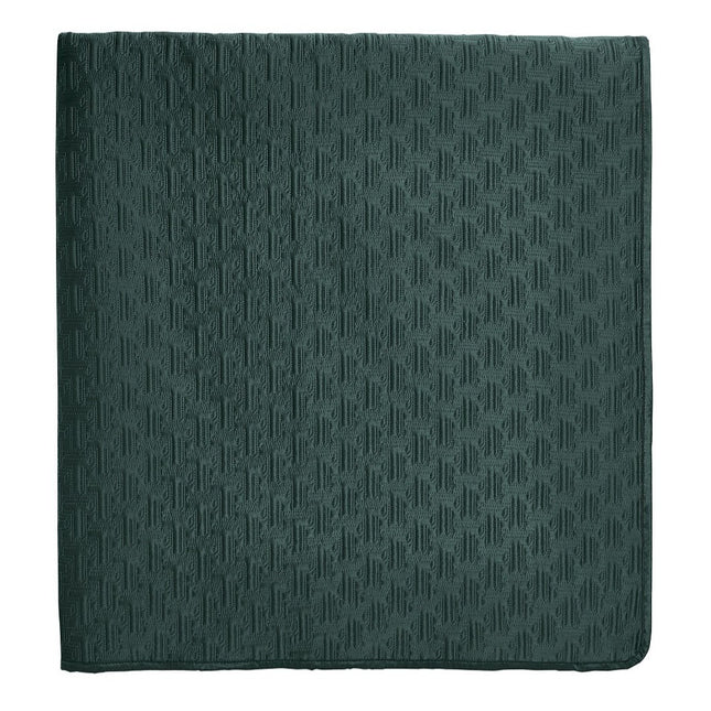 Ted Baker "T" Quilted Bedspread and Pillow Shams in Forest Green