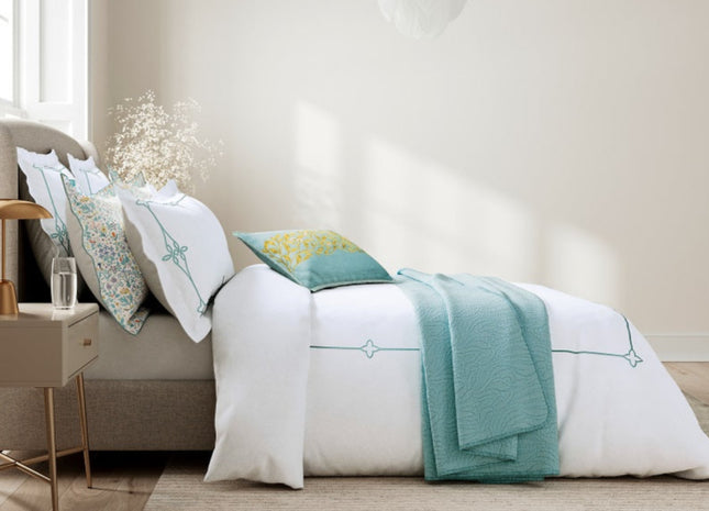 V&A "Voysey Trail" Duvet Cover in Aqua