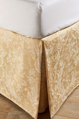 Christy "Jacquard Bed Skirt" (Valance) - colour Rich Gold