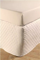 Christy "Windsor Quilted Bed Skirt" (Valance) in Cream Colour