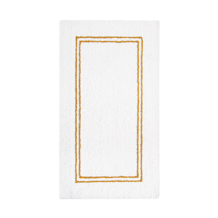 Graccioza "Continental" Bath Towels & Rug Collection in White/ Gold