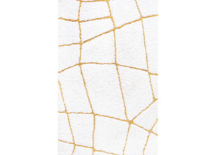 Graccioza "Amalia" Bath Towels & Bath Rug Collection in White/ Gold