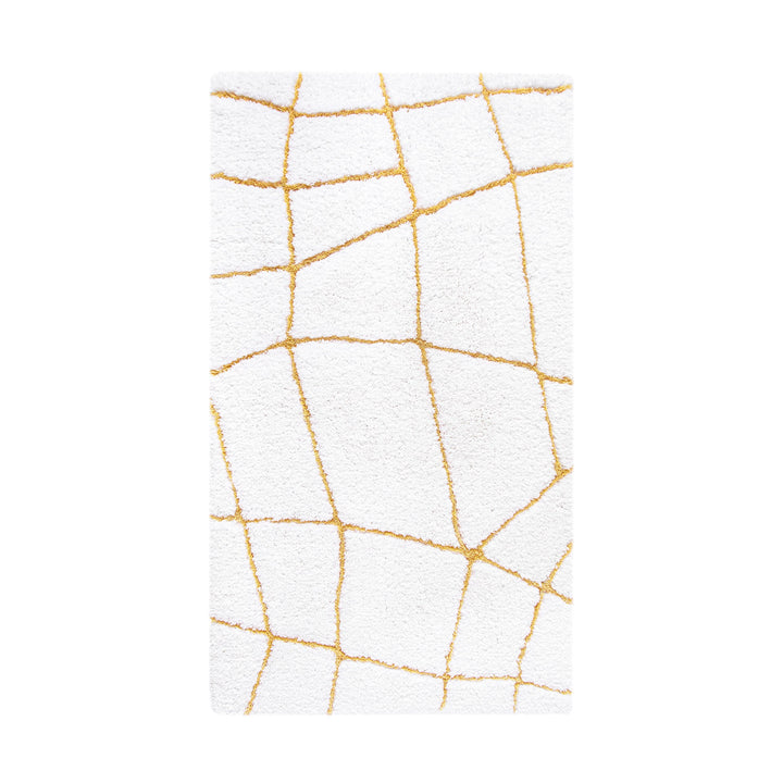 Graccioza "Amalia" Bath Towels &amp; Bath Rug Collection in White/ Gold