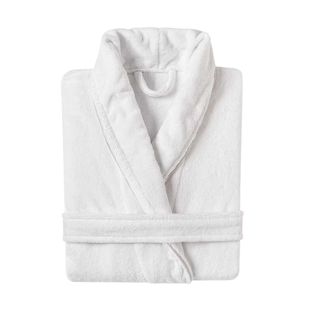 Graccioza "Continental" Bathrobe in White/ Silver