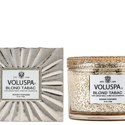 شمعة زجاجية في علبة من فولوسبا "أشقر تاباك" كورتا ميزون