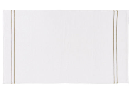 Bedeck of Belfast "Murano" Bath Towels in White/ Truffle