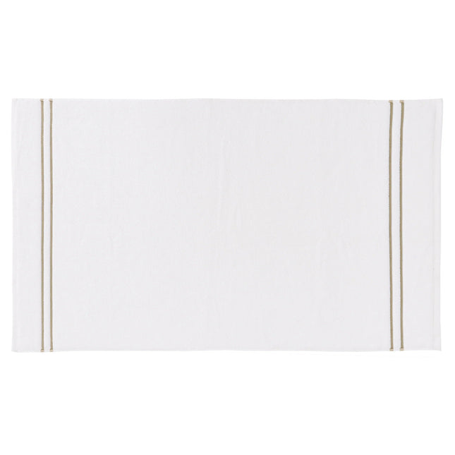 Bedeck of Belfast "Murano" Bath Towels in White/ Truffle