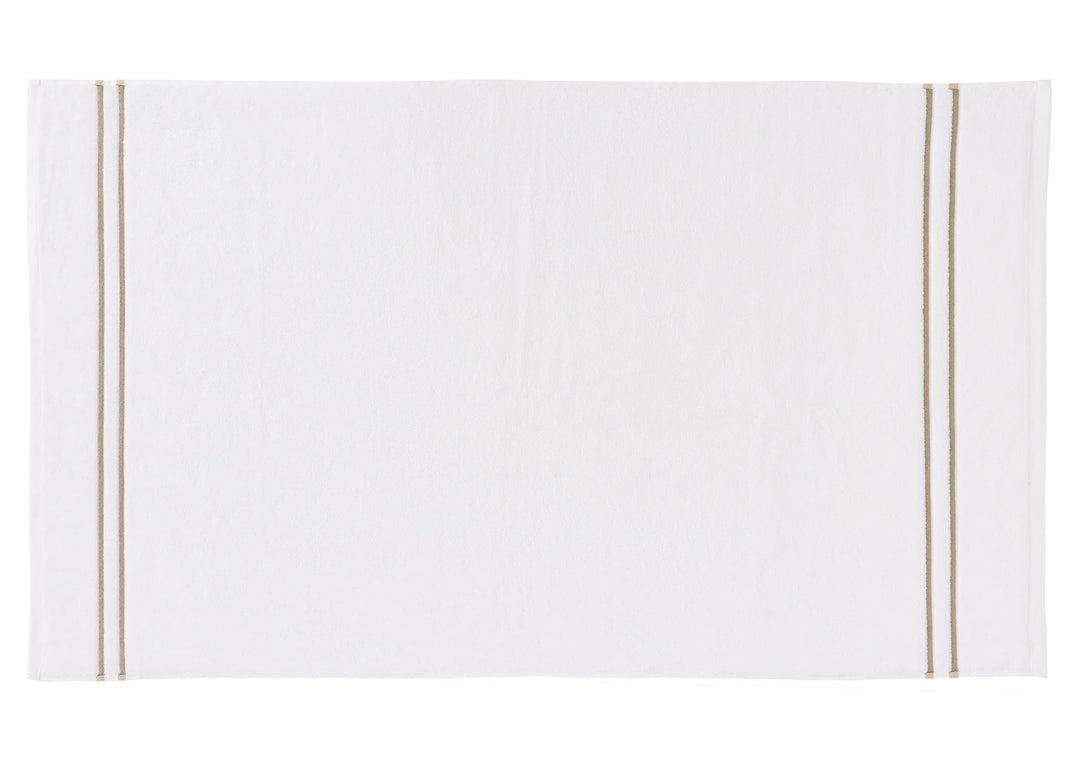 Bedeck of Belfast "Murano" Bath Towels in White/ Truffle