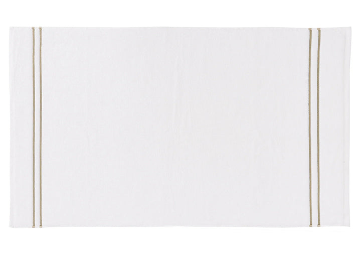 Bedeck of Belfast "Murano" Bath Towels in White/ Truffle