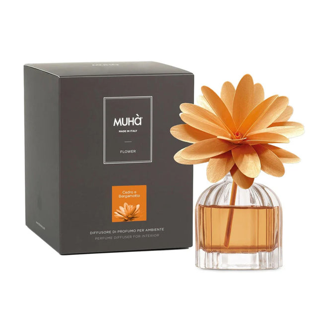 Muha "Cedro & Bergamotto" Flower Diffuser (60ml)