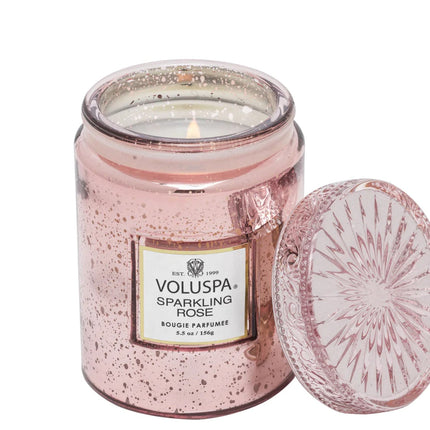 شمعة "وردة متلألئة" من فولوسبا في جرة