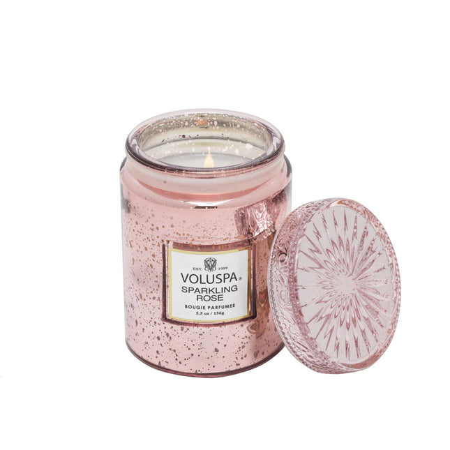 شمعة "وردة متلألئة" من فولوسبا في جرة