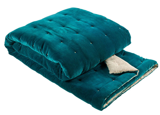 Christy "Jaipur" Throw in Peacock Colour - 140 x 200 cm