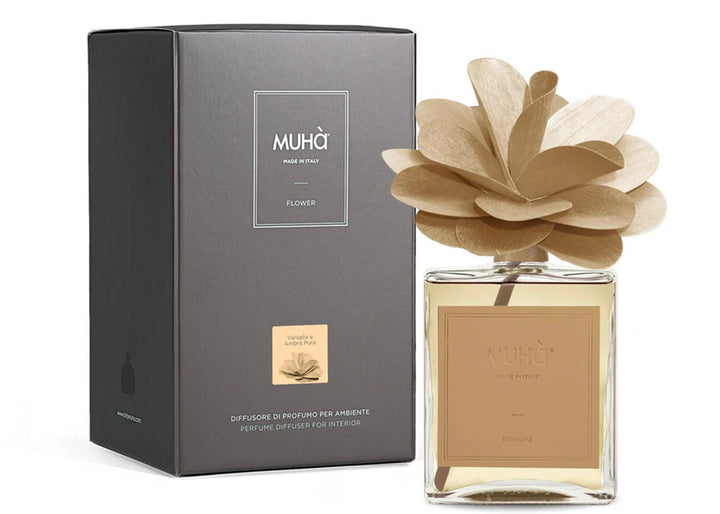 Muha "Vaniglia &amp; Ambra Pura" Flower Diffuser (30ml - 500ml)