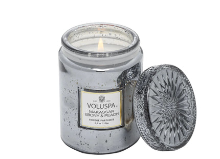 Voluspa "Makassar Ebony & Peach" Candle in Jar