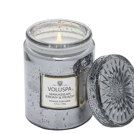 شمعة فولوسبا "ماكاسار الأبنوس والخوخ" في جرة