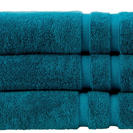 Christy "Signum" Combed Cotton Bath Towels Collection in Vivid Teal