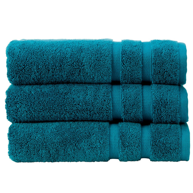 Christy "Signum" Combed Cotton Bath Towels Collection in Vivid Teal