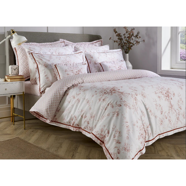 Christy "Toile" Filled Cushion in Blush