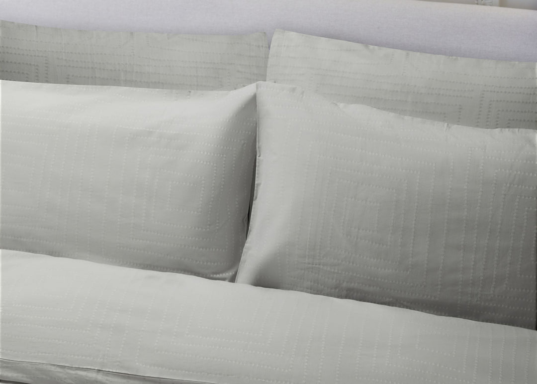 Jasper Conran "Dot to Dot" Jacquard Duvet Cover Set in Lunar Grey