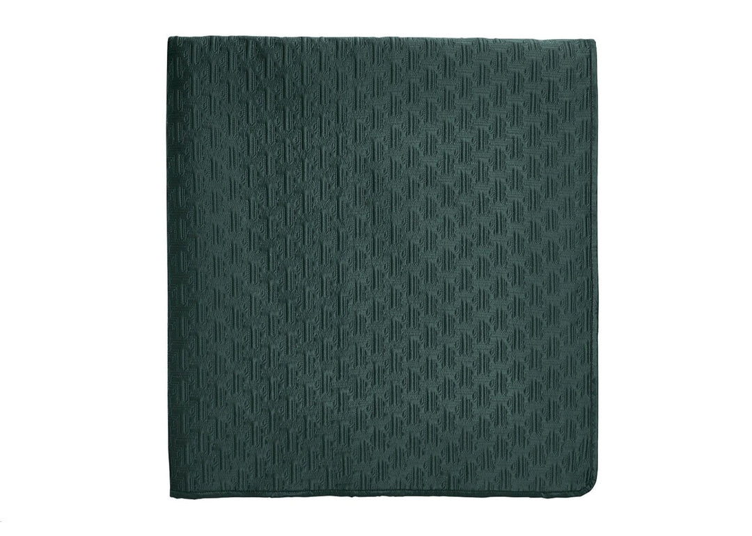 Ted Baker "T" Quilted Bedspread and Pillow Shams in Forest Green