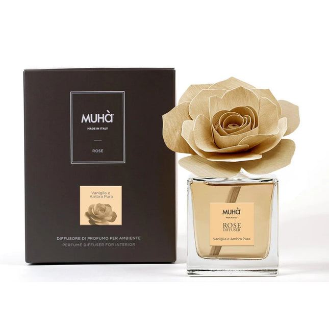 Muha "Vaniglia & Ambra Pura" Rose Diffuser (30ml - 100ml)