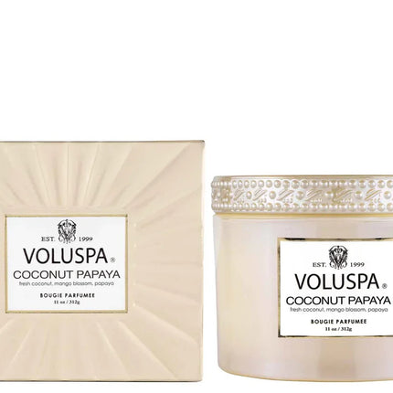 شمعة زجاجية معلبة من "فولوسبا" برائحة جوز الهند والبابايا