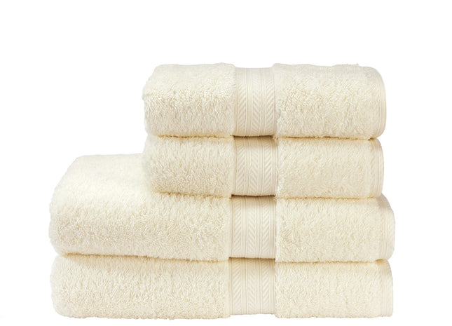 Christy "Renaissance" Egyptian Cotton Bath Towels Collection in Parchment (Cream)